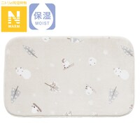 洗える!10mmウレタン入り吸湿発熱+蓄熱+保湿 フロアマット (Nウォーム50X80 シマエナガgDA4)
