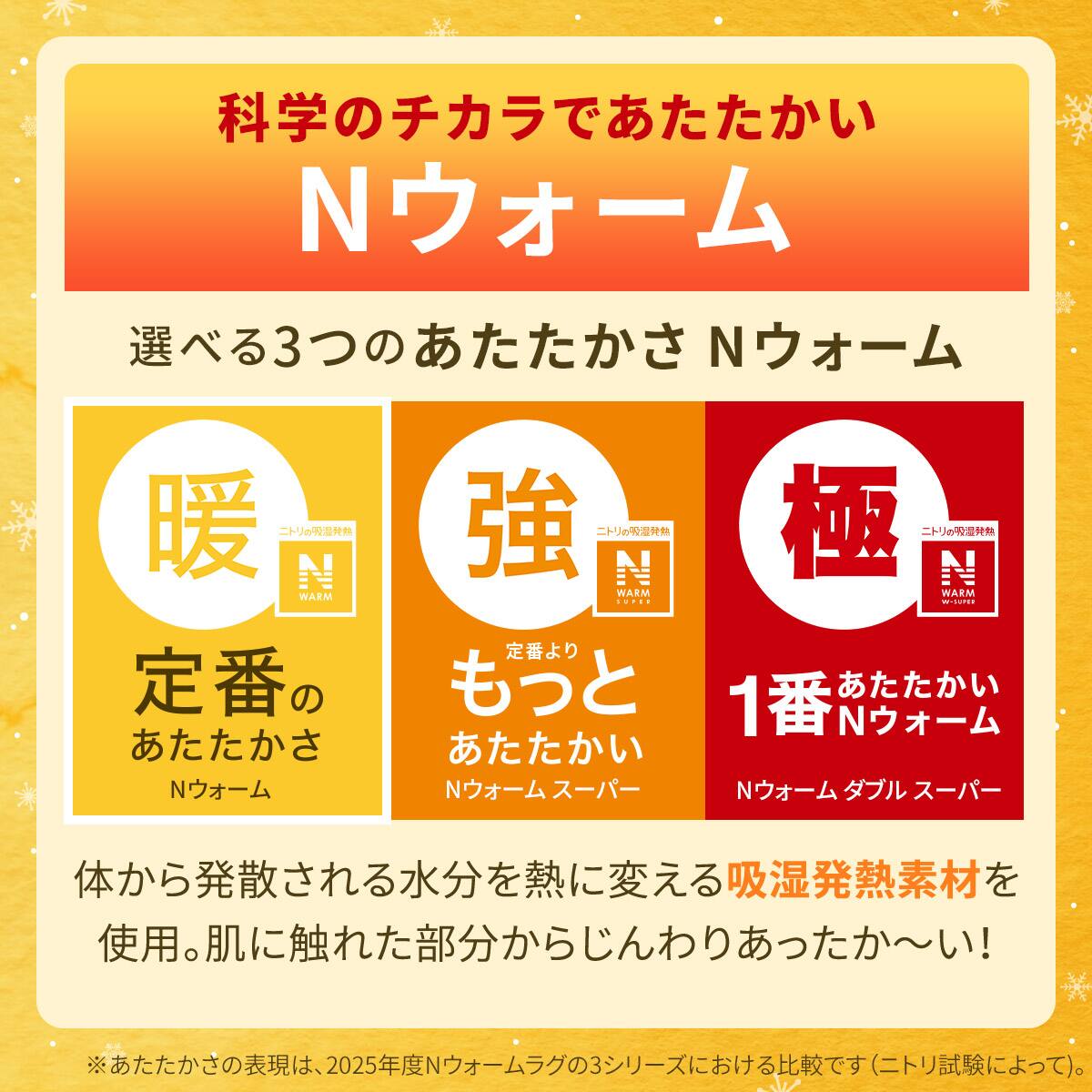 極厚30mmウレタン入り吸湿発熱+蓄熱+保湿+防音ラグ (Nウォーム185X185