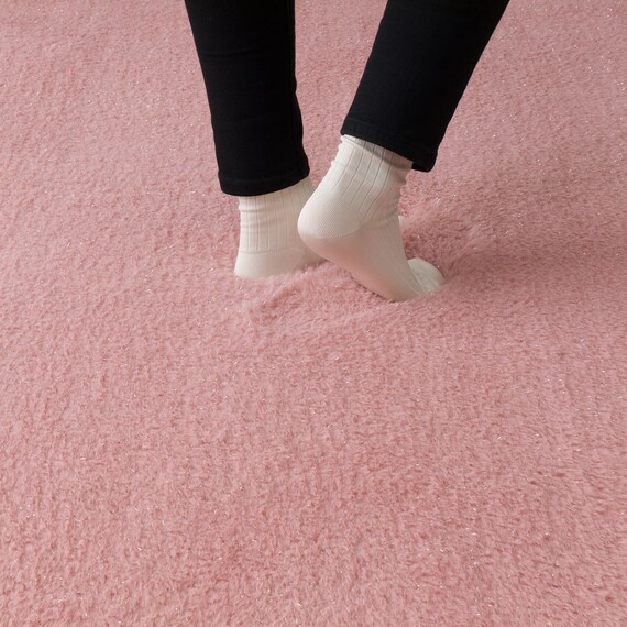 極厚30mmウレタン入り吸湿発熱+蓄熱+保湿+防音ラグ (Nウォーム200X240ラメローズ gDA5) 17枚目画像