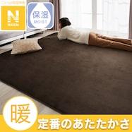 洗える!10mmウレタン入り吸湿発熱+蓄熱+保湿ラグ (Nウォーム ダークモカ gDA6)