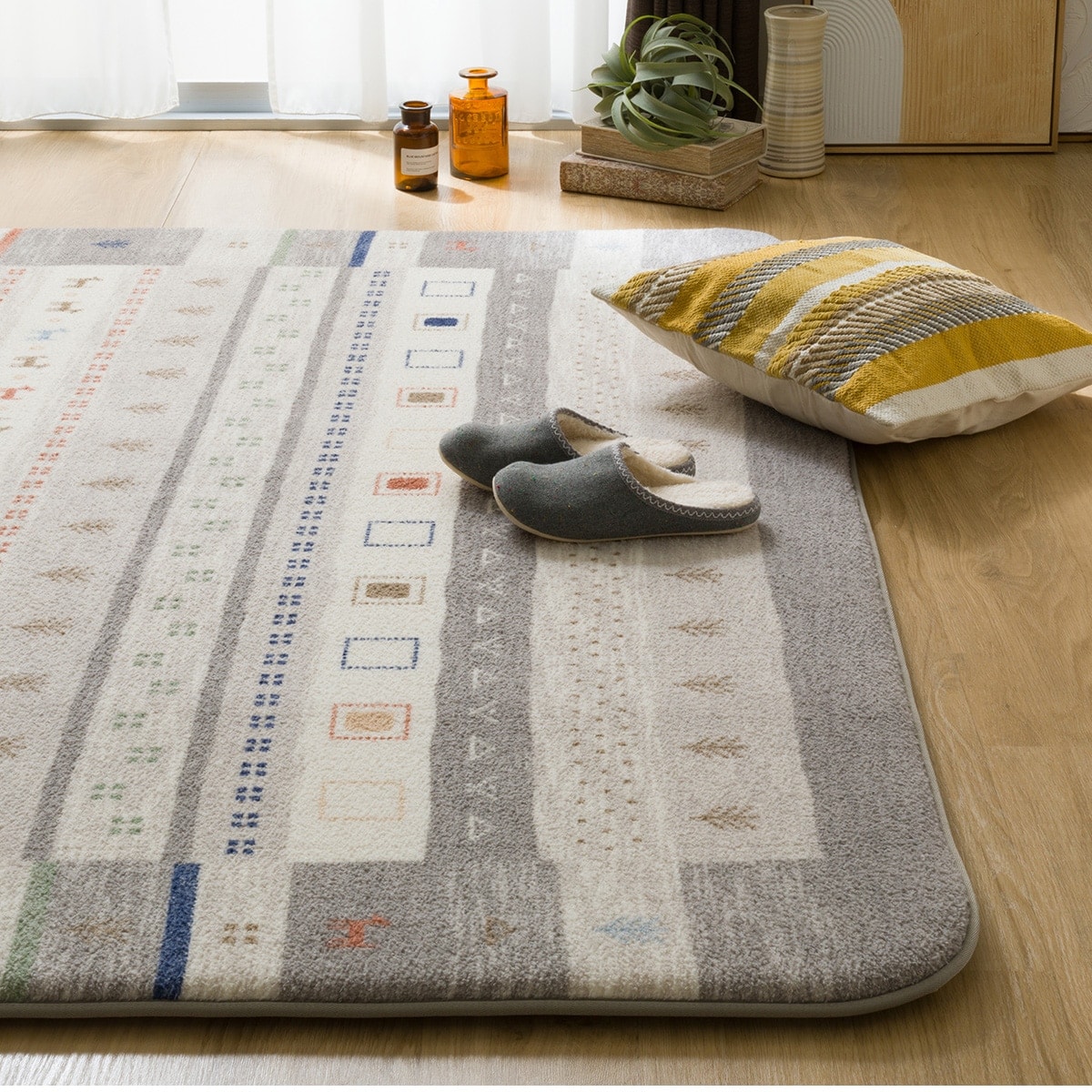 30mmウレタン入り 防汚加工+防ダニ加工+防音ラグ(200X240 GB PL08