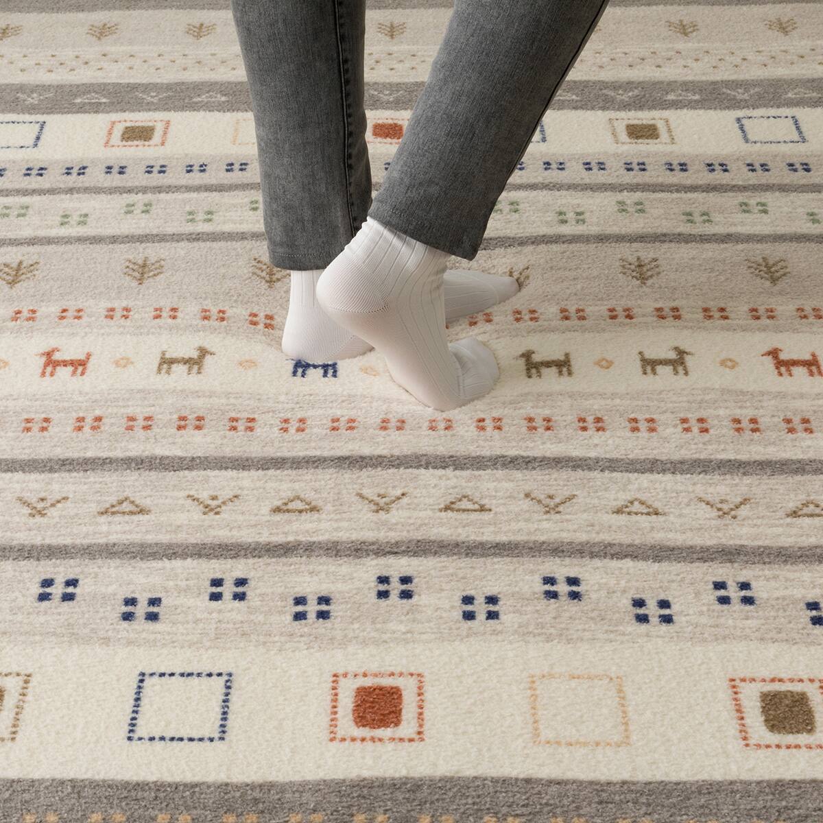 30mmウレタン入り 防汚加工+防ダニ加工+防音ラグ(200X240 GB PL08