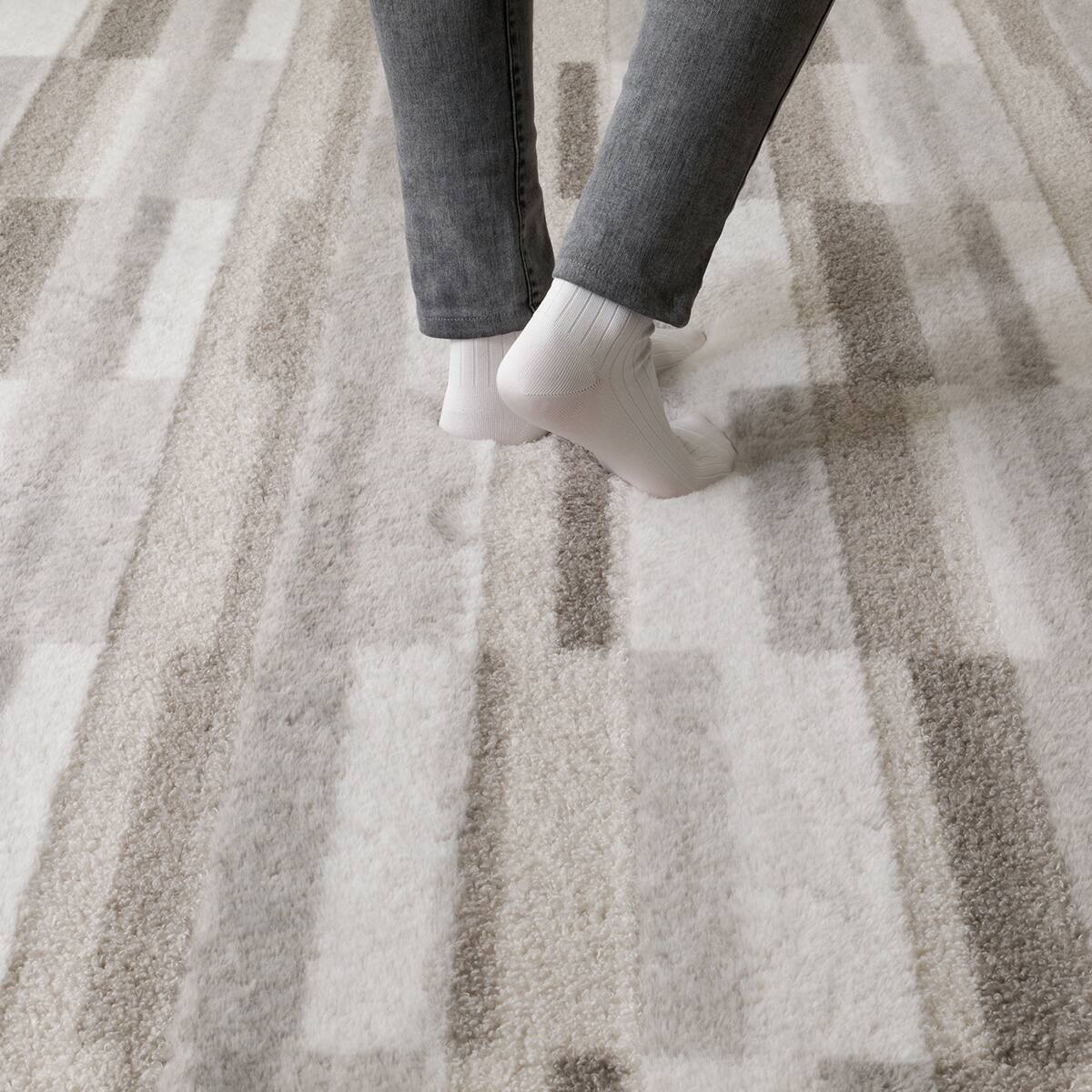 極厚30mmウレタン入り 防汚加工+防ダニ加工+防音ラグ(130X185 BR PL10