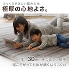 極厚30mmウレタン入り 防汚加工+防ダニ加工+防音ラグ(185X185 BR PL10) 3枚目画像