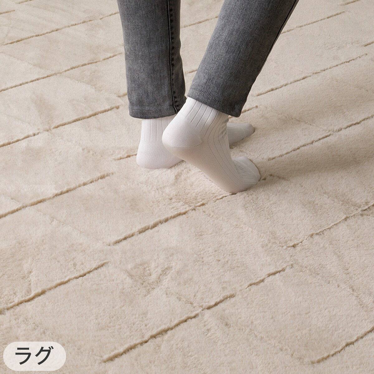 2点セット】洗える 吸湿発熱+蓄熱+保湿 + 抗菌防臭加工+防ダニ加工ラグ