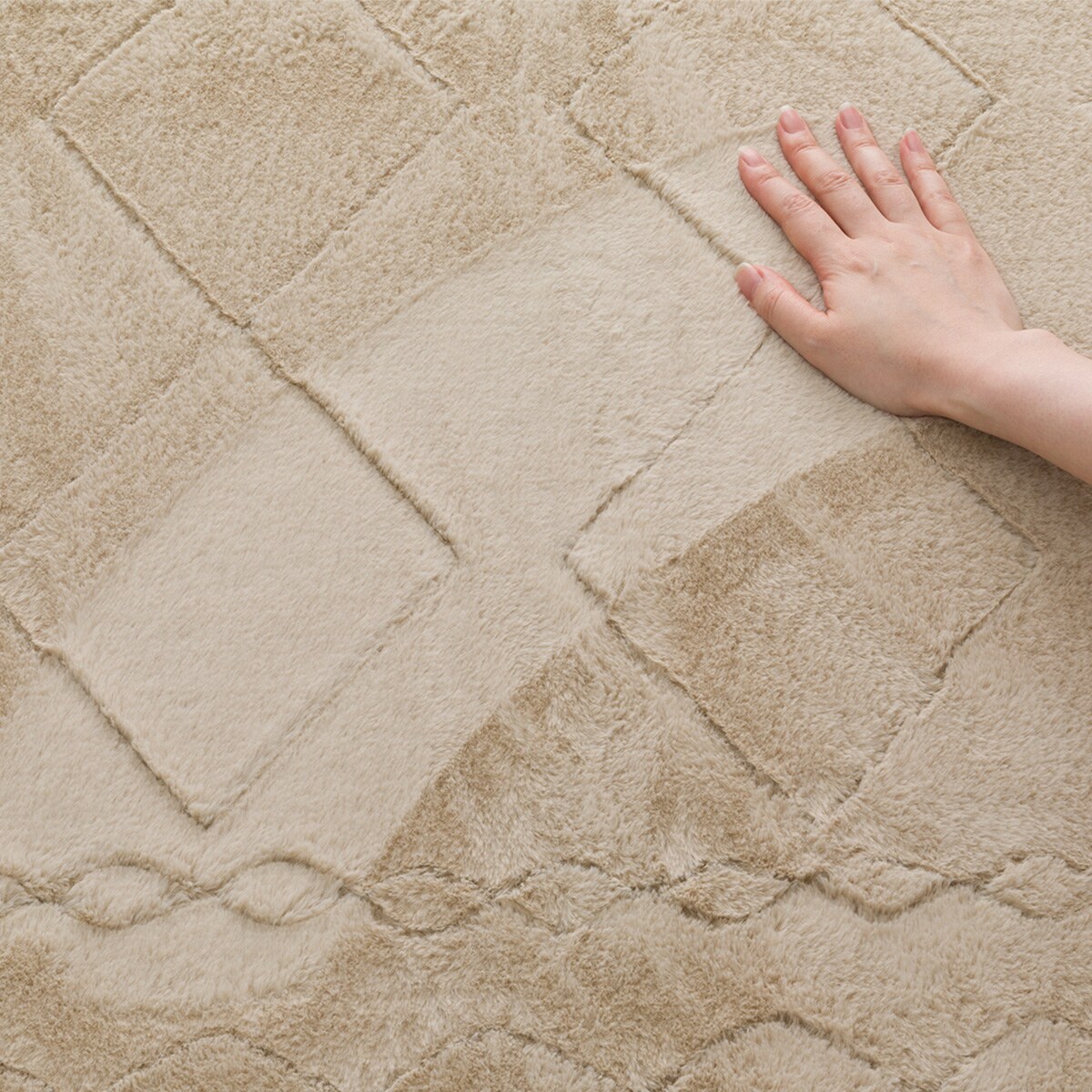 ニトリ Ｎウォームラグ30mmウレタン入り 保温+吸湿発熱+蓄熱+防汚ラグ 極厚30mmウレタン入り 吸湿発熱+蓄熱+保湿+防音+防汚加工+防ダニ加工