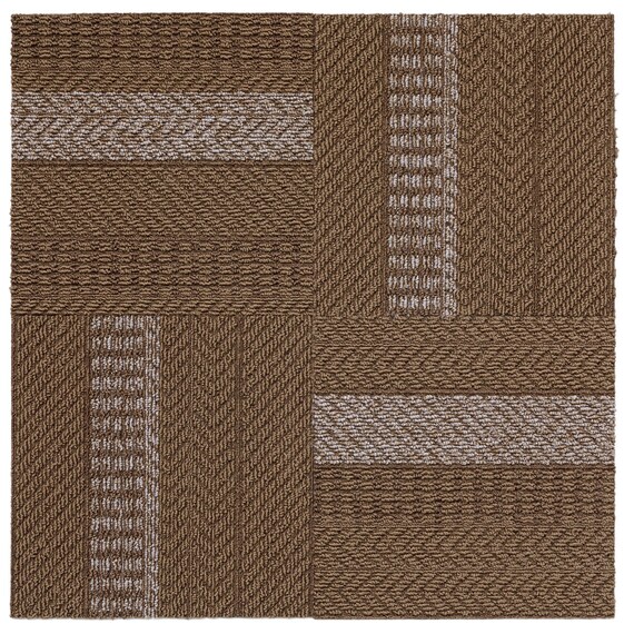 【10枚以上から購入可】タイルカーペット(40X40 ミドルブラウン WY006) 5枚目画像