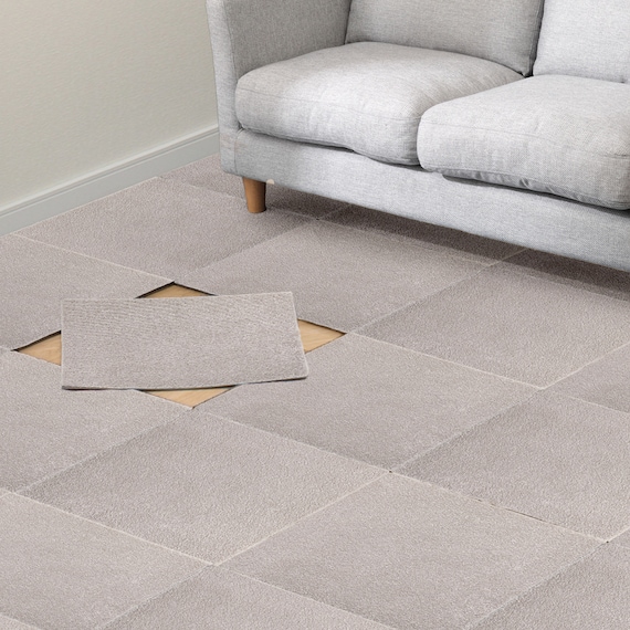 【10枚以上から購入可】タイルカーペット(40x40 ライトモカ WY007) 1枚目画像