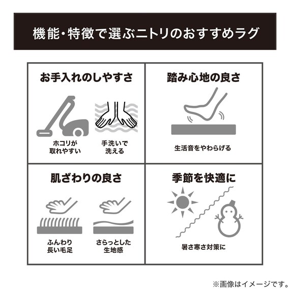 ウレタン入りジャカード織りラグ(185X185 グレー JA09) 8枚目画像