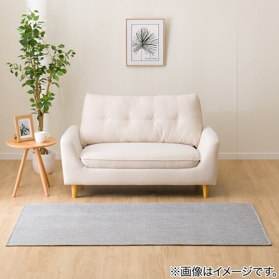 ウレタン入りジャカード織りラグ(185X185 グレー JA09) 12枚目画像