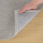 ウレタン入りジャカード織りラグ(185X185 グレー JA09) 16枚目画像