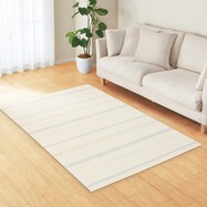 さらっとした肌ざわりの洗えるラグ(IV ML01)