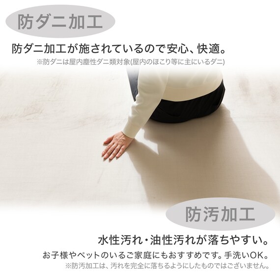 極厚30mmウレタン入り 防汚加工+防ダニ加工+防音ラグ(200X240 MO PL20) 4枚目画像