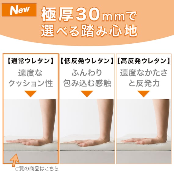 極厚30mmウレタン入り 防汚加工+防ダニ加工+防音ラグ(200X240 MO PL20) 7枚目画像