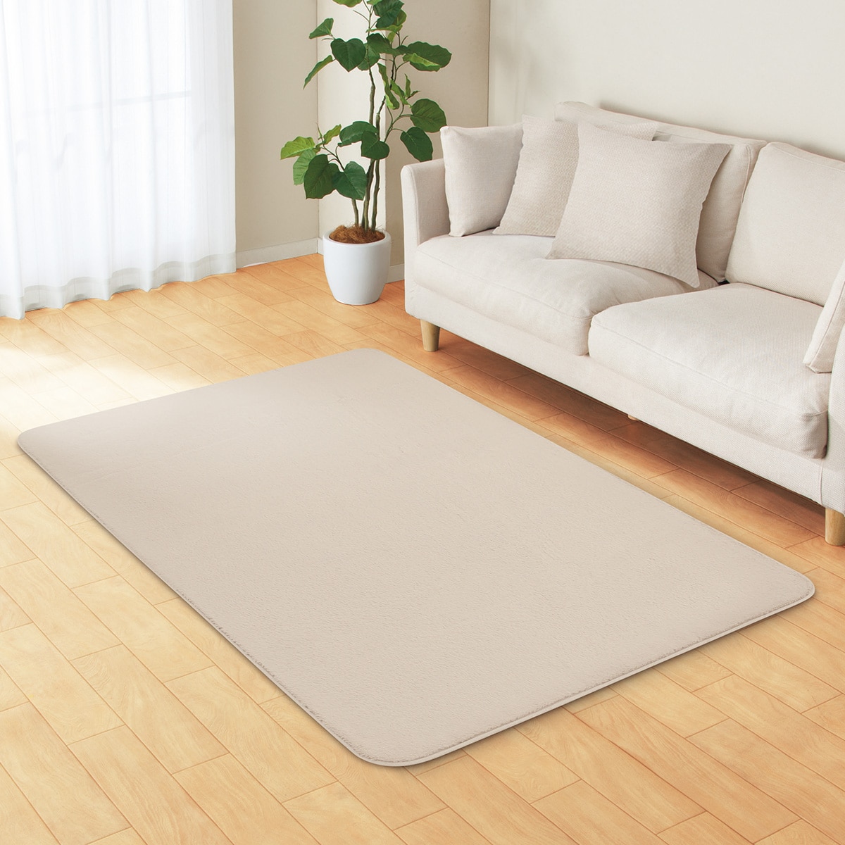 なめらかでやわらかい肌ざわりのラグ(130X185 MO FR02) | ニトリネット