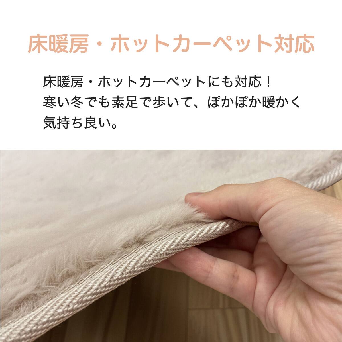 なめらかでやわらかい肌ざわりの洗えるラグ(200X240 MO FR02) | ニトリ