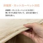 なめらかでやわらかい肌ざわりのラグ(185X185 IV FR02) 4枚目画像