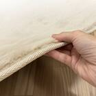 なめらかでやわらかい肌ざわりのラグ(185X185 IV FR02) 7枚目画像