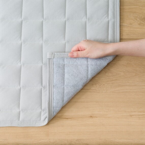 洗える 接触冷感 中綿キルト ラグ(Nクール 130X185 グレー VK01) 15枚目画像