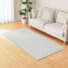 洗える 接触冷感 中綿キルト ラグ(Nクール極冷 95X185 グレー WY01) 2枚目画像