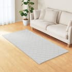 洗える 接触冷感 中綿キルト ラグ(Nクール極冷 95X185 グレー WY01) 2枚目画像