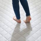 洗える 接触冷感 中綿キルト ラグ(Nクール極冷 95X185 グレー WY01) 12枚目画像