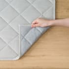 洗える 接触冷感 中綿キルト ラグ(Nクール極冷 95X185 グレー WY01) 13枚目画像