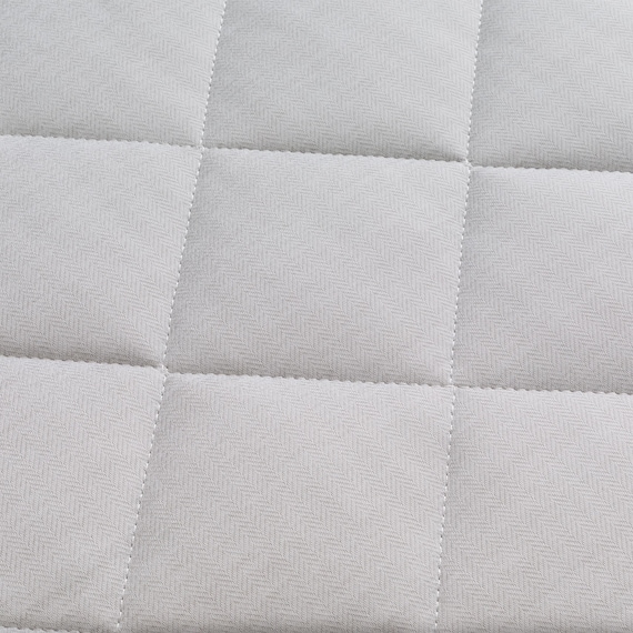 洗える 接触冷感 中綿キルト ラグ(Nクール極冷 185X185 グレー WY01) 11枚目画像