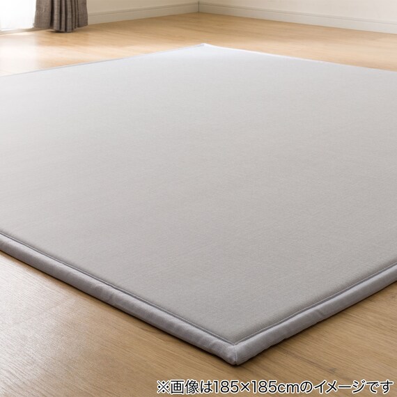 15mmウレタン入り 接触冷感ラグ(Nクール極冷 P 130X185 グレーWY02) 9枚目画像