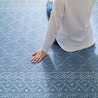 15mmウレタン入り 接触冷感ラグ タイル柄(Nクール極冷 PT 130X185 ブルーQ01) 13枚目画像