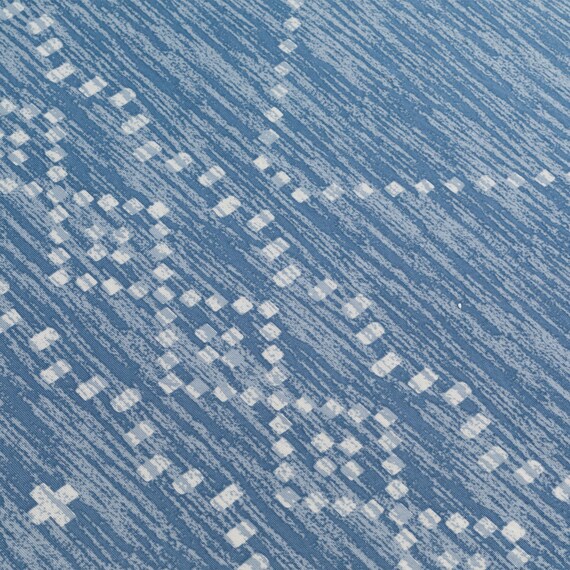 15mmウレタン入り 接触冷感 防汚 ラグ タイル柄(Nクール極冷 PT 185X185 ブルーQ01) 9枚目画像