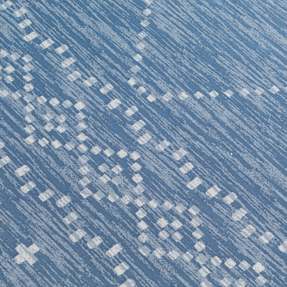 15mmウレタン入り 接触冷感 防汚 ラグ タイル柄(Nクール極冷 PT 185X185 ブルーQ01) 9枚目画像