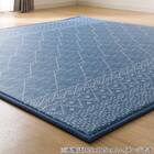15mmウレタン入り 接触冷感 防汚 ラグ タイル柄(Nクール極冷 PT 185X240 ブルーQ01) 8枚目画像