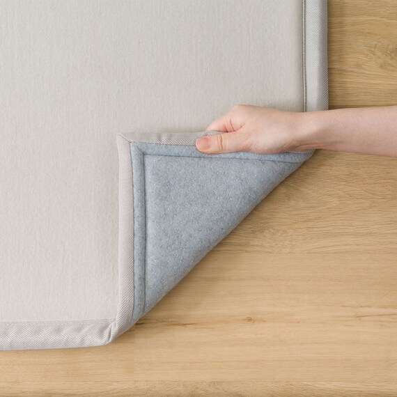 15mmウレタン入り 接触冷感 綿混 ラグ(Nクール極冷 PC130X185 モカ W04) 15枚目画像