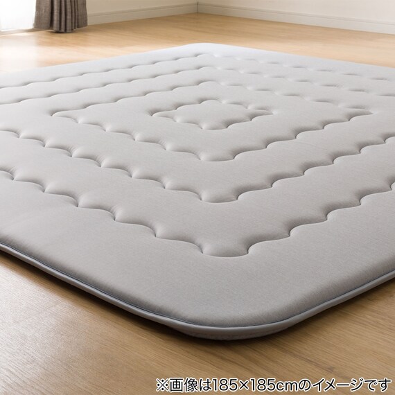 極厚30mmウレタン入り 接触冷感ラグ(Nクール極冷 130X185 グレー VK03) 9枚目画像