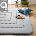 極厚30mmウレタン入り 接触冷感 防汚 ラグ(Nクール極冷 185X185 グレー VK03) 1枚目画像