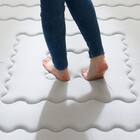 極厚30mmウレタン入り 接触冷感 防汚 ラグ(Nクール極冷 185X185 グレー VK03) 13枚目画像