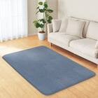 極厚30mmウレタン入り 接触冷感ラグ ジャカード(Nクール極冷 130X185 ブルー Q03) 2枚目画像