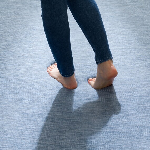 極厚30mmウレタン入り 接触冷感ラグ ジャカード(Nクール極冷 130X185 ブルー Q03) 14枚目画像