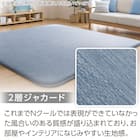極厚30mmウレタン入り 接触冷感ラグ ジャカード(Nクール極冷 185X185 ブルー Q03) 7枚目画像