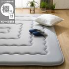 極厚50mmウレタン入り 接触冷感ラグ(Nクール極冷 130X185 グレー QA04) 1枚目画像