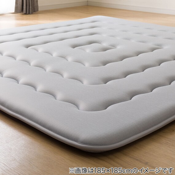 極厚50mmウレタン入り 接触冷感ラグ(Nクール極冷 130X185 グレー QA04) 9枚目画像