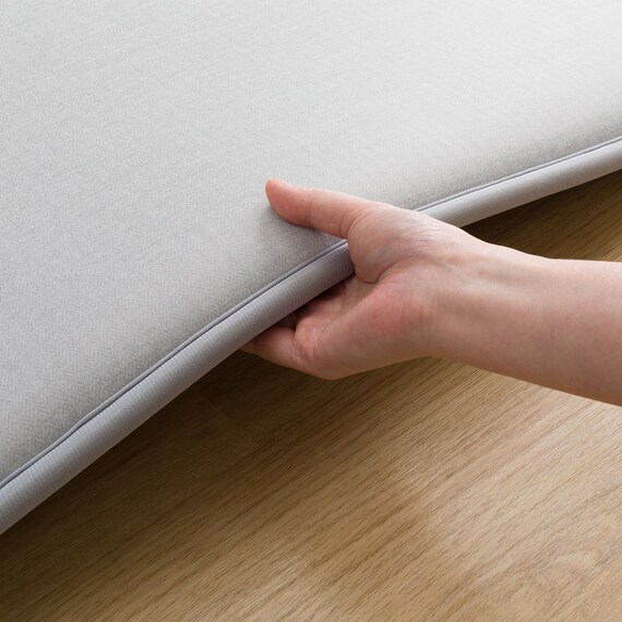 高反発 極厚30mmウレタン入り 接触冷感 防汚 ラグ(Nクール極冷 130X185 グレーY01) 12枚目画像