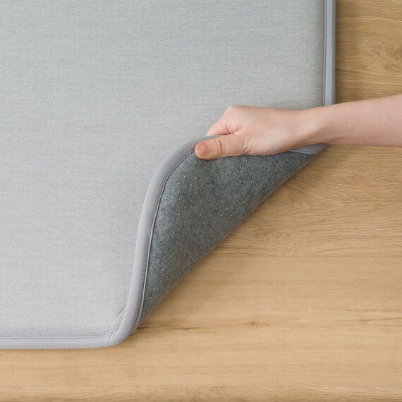 高反発 極厚30mmウレタン入り 接触冷感 防汚 ラグ(Nクール極冷 130X185 グレーY01) 15枚目画像