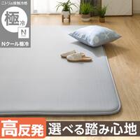 高反発 極厚30mmウレタン入り 接触冷感 防汚 ラグ(Nクール極冷 185X240 グレーY01)