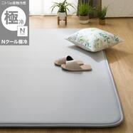 低反発 極厚30mmウレタン入り 接触冷感ラグ(Nクール極冷 rTL Y02)
