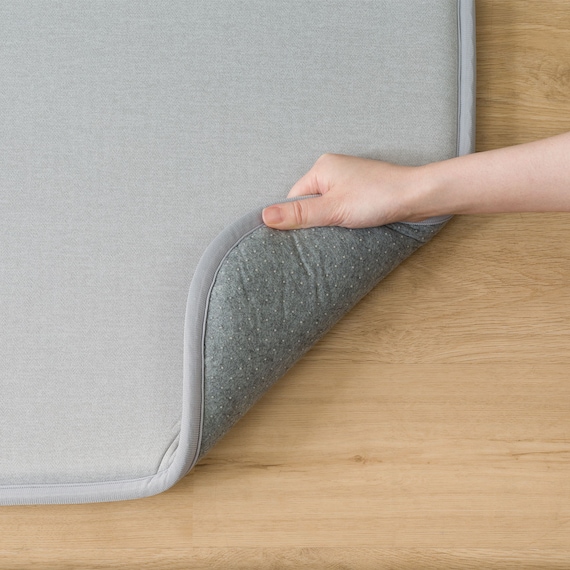 低反発 極厚30mmウレタン入り 接触冷感ラグ(Nクール極冷 130X185 グレー Y02) 16枚目画像