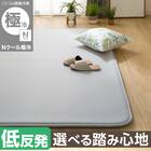 低反発 極厚30mmウレタン入り 接触冷感 防汚 ラグ(Nクール極冷 185X185 グレー Y02) 1枚目画像