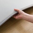 低反発 極厚30mmウレタン入り 接触冷感 防汚 ラグ(Nクール極冷 185X185 グレー Y02) 12枚目画像
