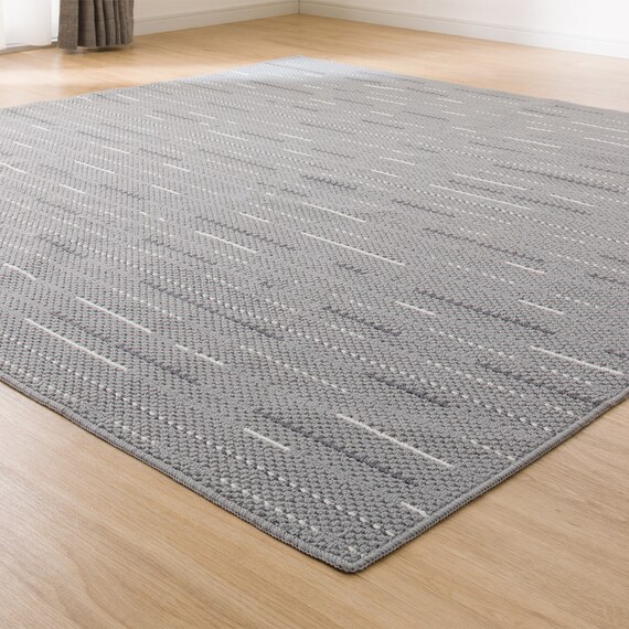 洗えるラグ(130X185 グレー SL01) 2枚目画像